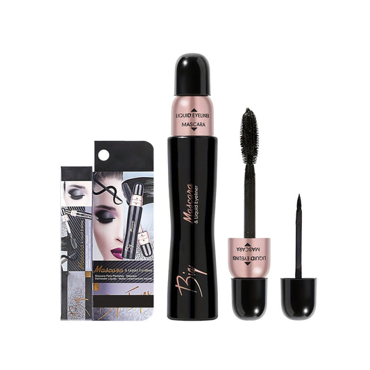 2-in-1 Eyeliner & Mascara Set - Waterproof Matte Black - Image 2