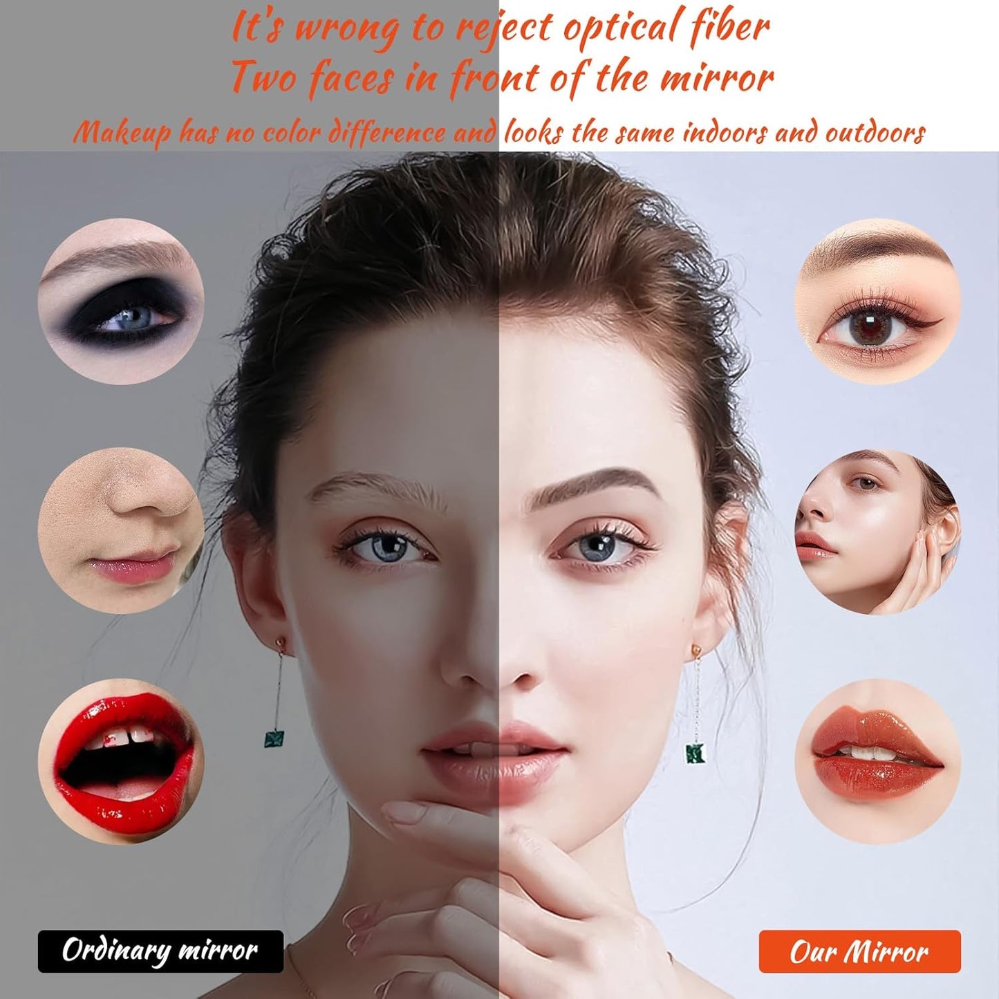 Travel Makeup Bag with LED Mirror - 3 Light Settings - Image 6