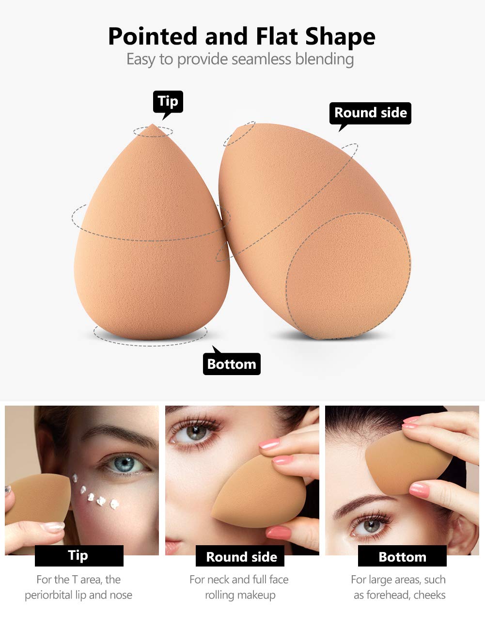 Makeup Sponge Blender Set - 10 Pieces Multicolor - Image 5