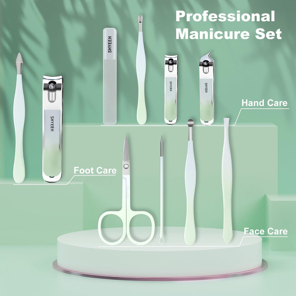 Manicure Set - 10 Pieces Stainless Steel with Travel Case - Image 3