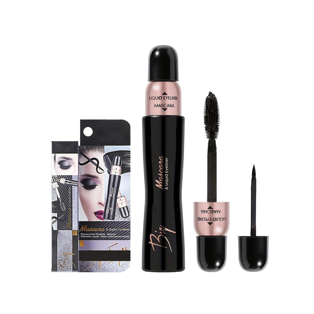 2-in-1 Eyeliner & Mascara Set - Waterproof Matte Black - Image 2