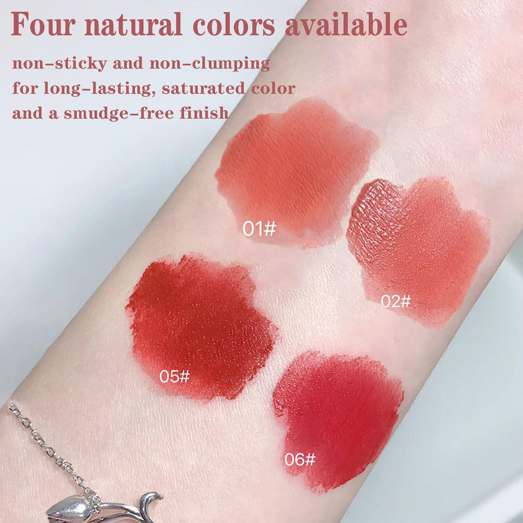 4 Colors Velvet Matte Liquid Lipstick Set with Keychain - Image 3