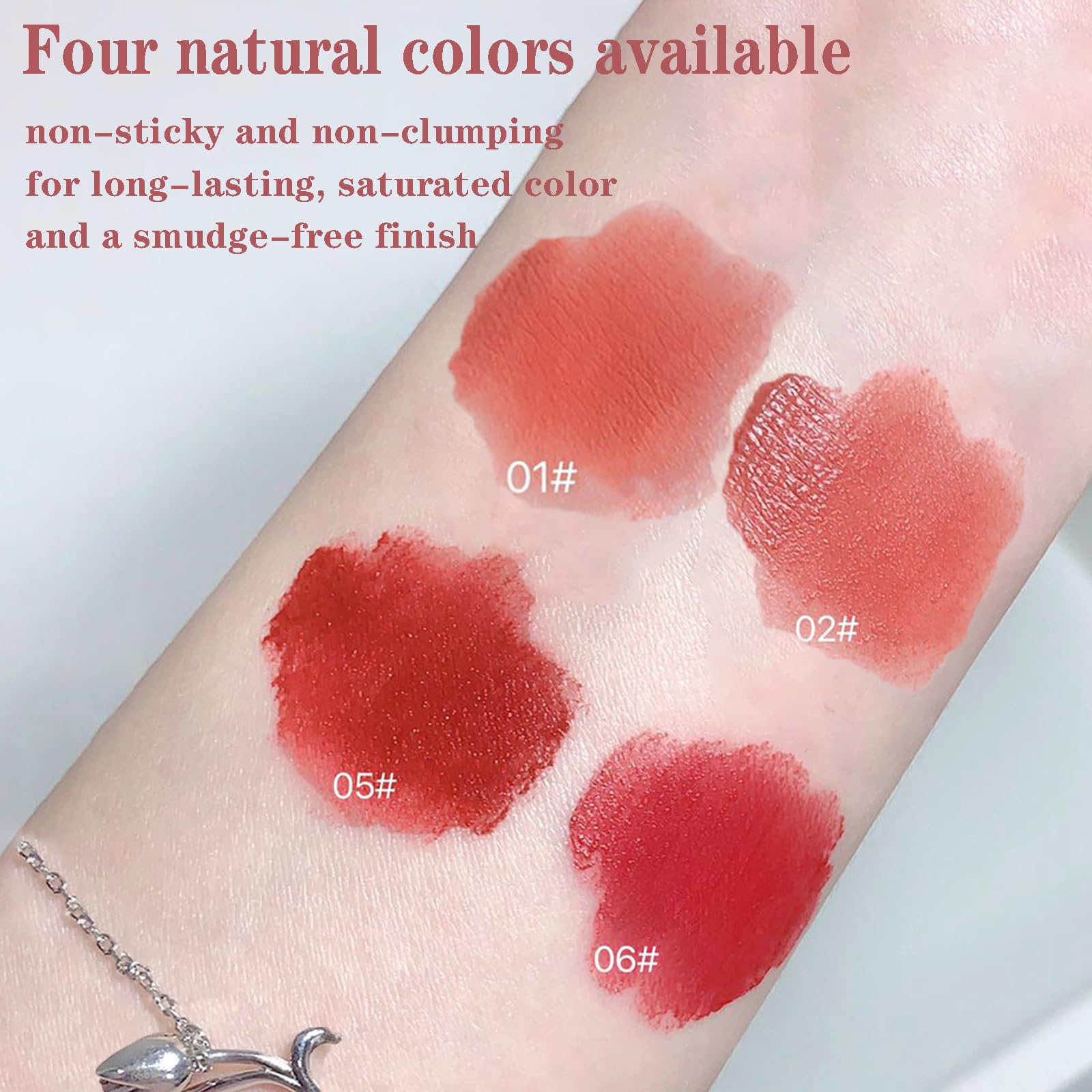 4 Colors Velvet Matte Liquid Lipstick Set with Keychain - Image 3