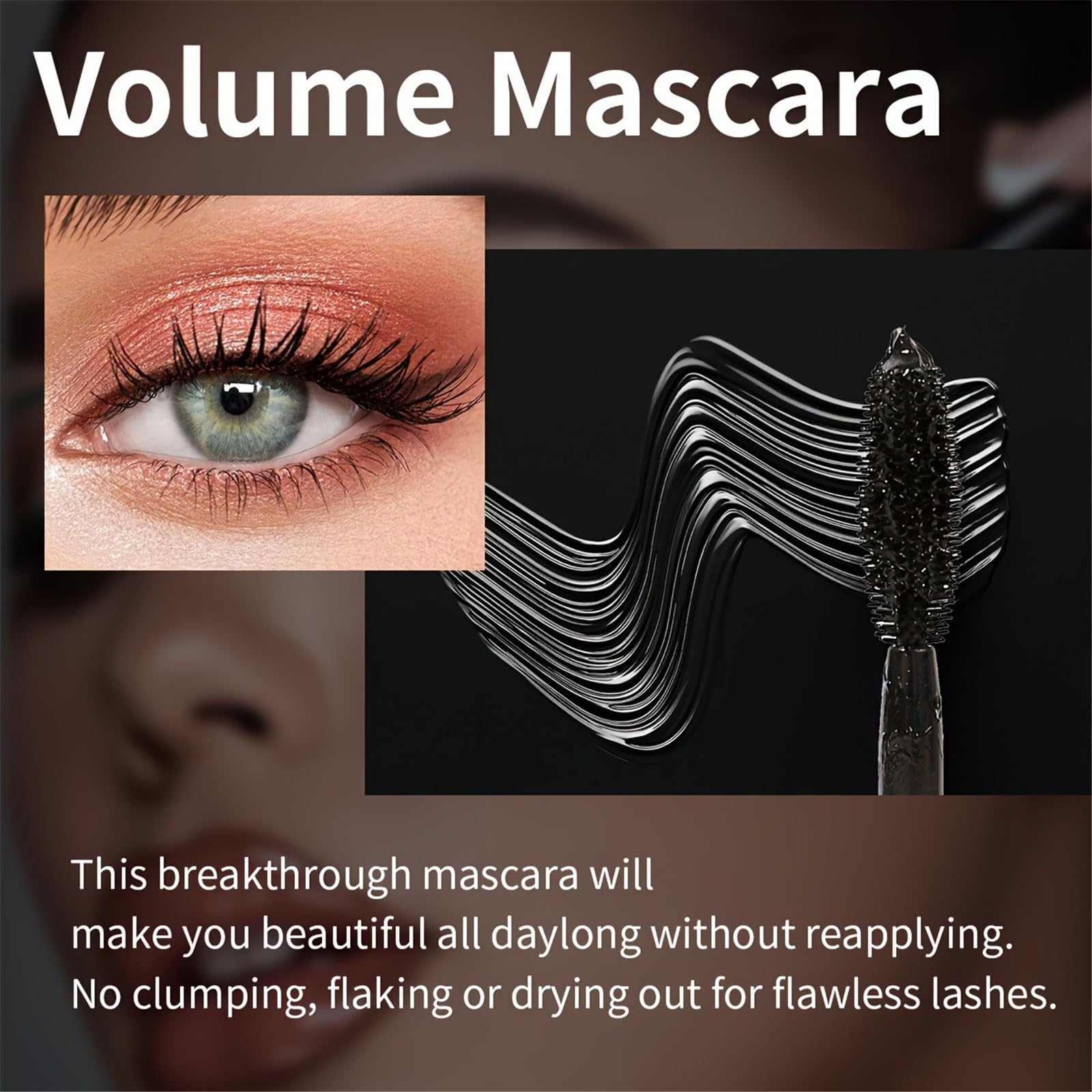 2-in-1 Eyeliner & Mascara Set - Waterproof Matte Black - Image 5