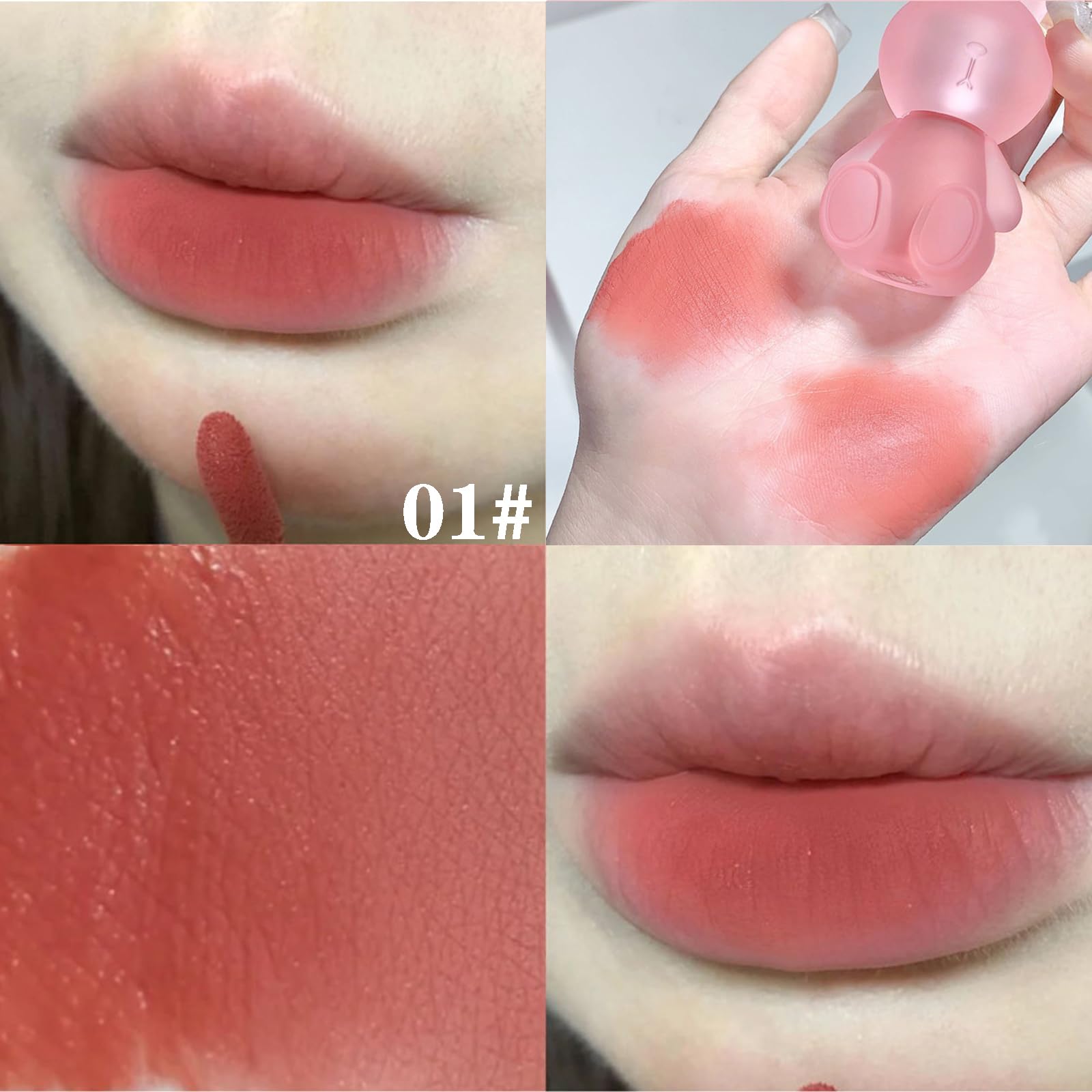 4 Colors Velvet Matte Liquid Lipstick Set with Keychain - Image 5