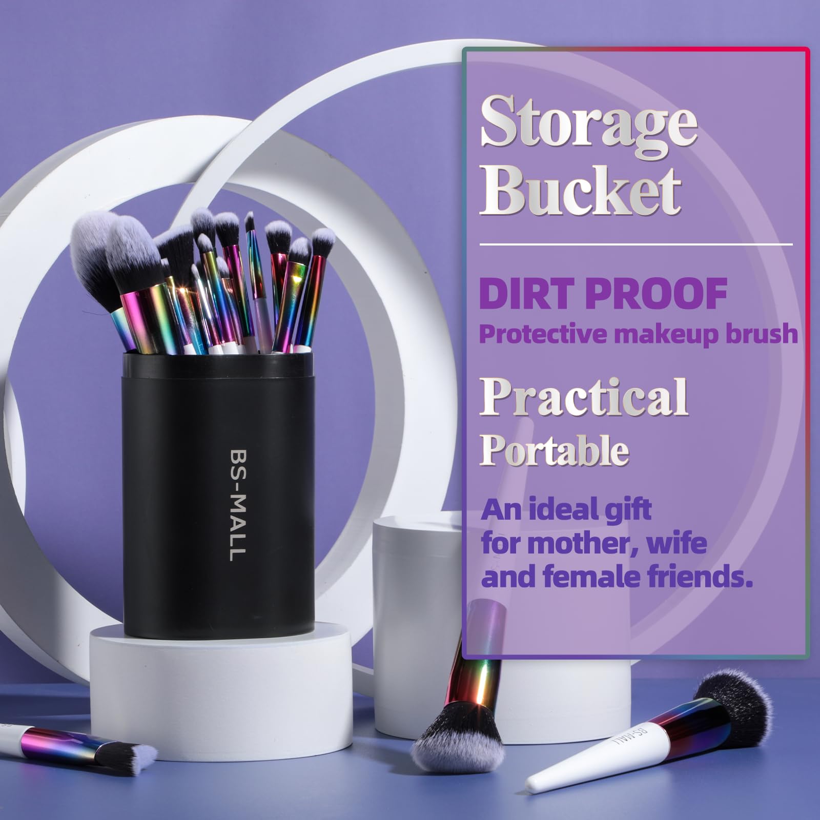 Premium Makeup Brush Set - 18 Pieces Synthetic - Image 2