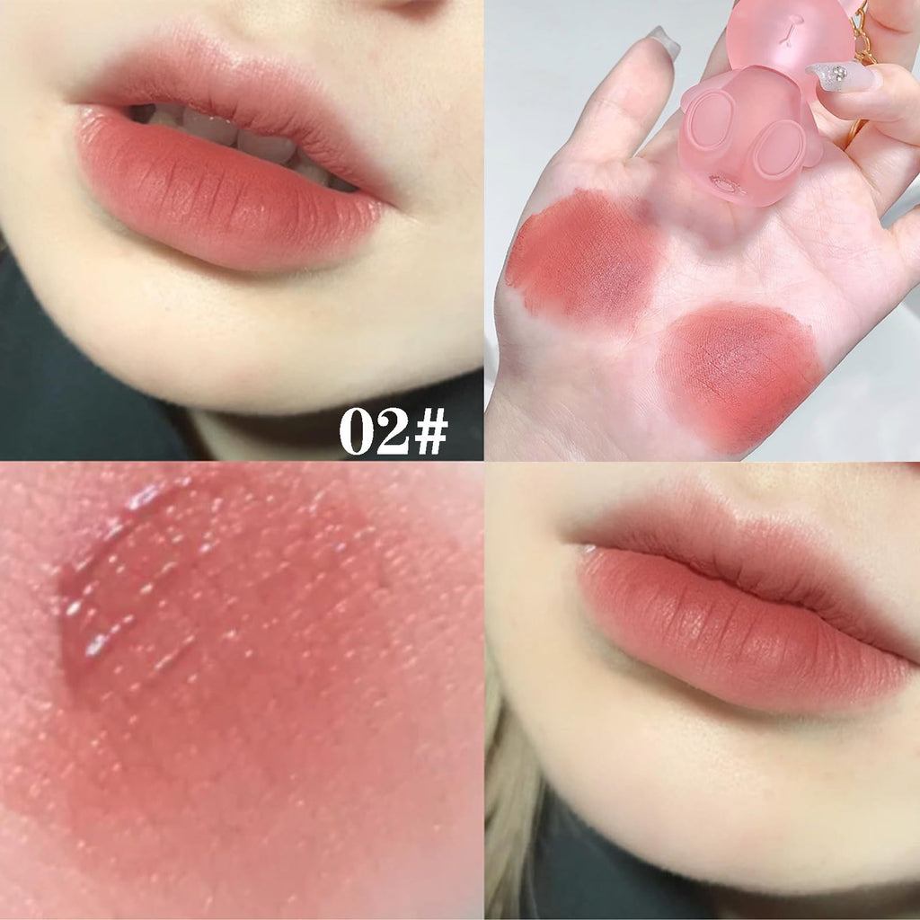 4 Colors Velvet Matte Liquid Lipstick Set with Keychain - Image 6