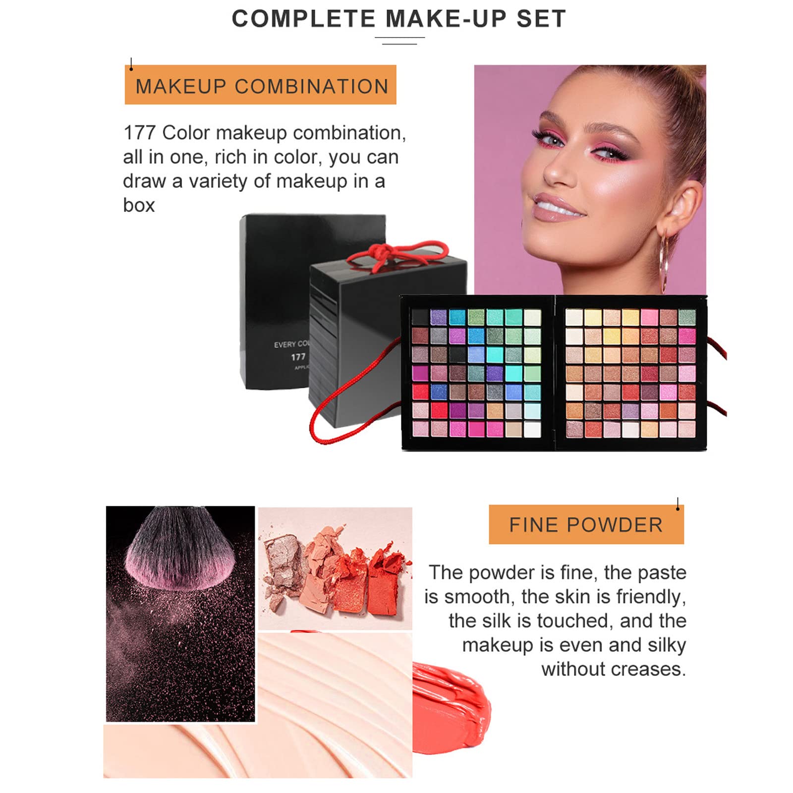 16 Colors Blush Contour Highlighter Palette with Brush - Image 5