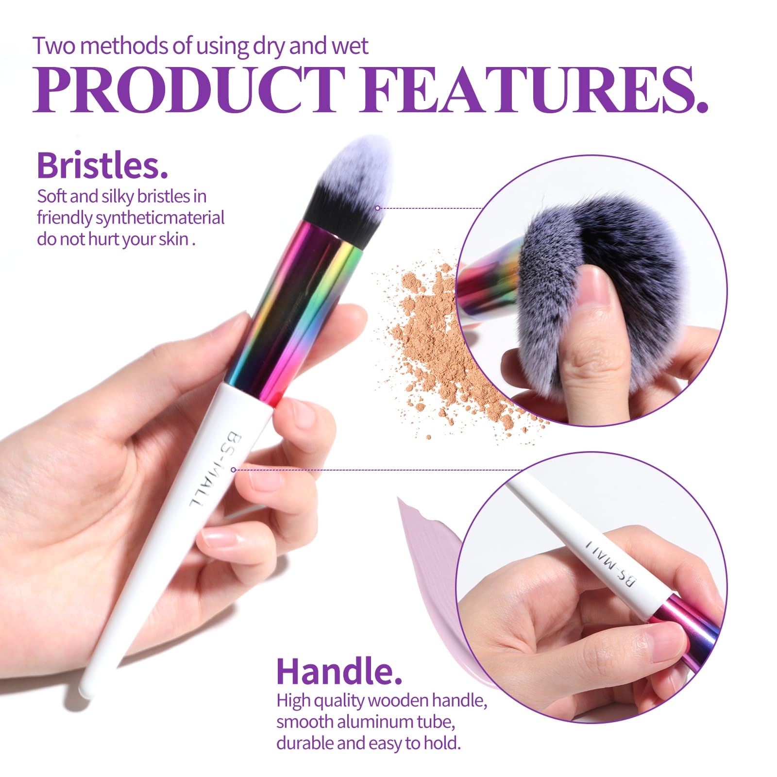 Premium Makeup Brush Set - 18 Pieces Synthetic - Image 3