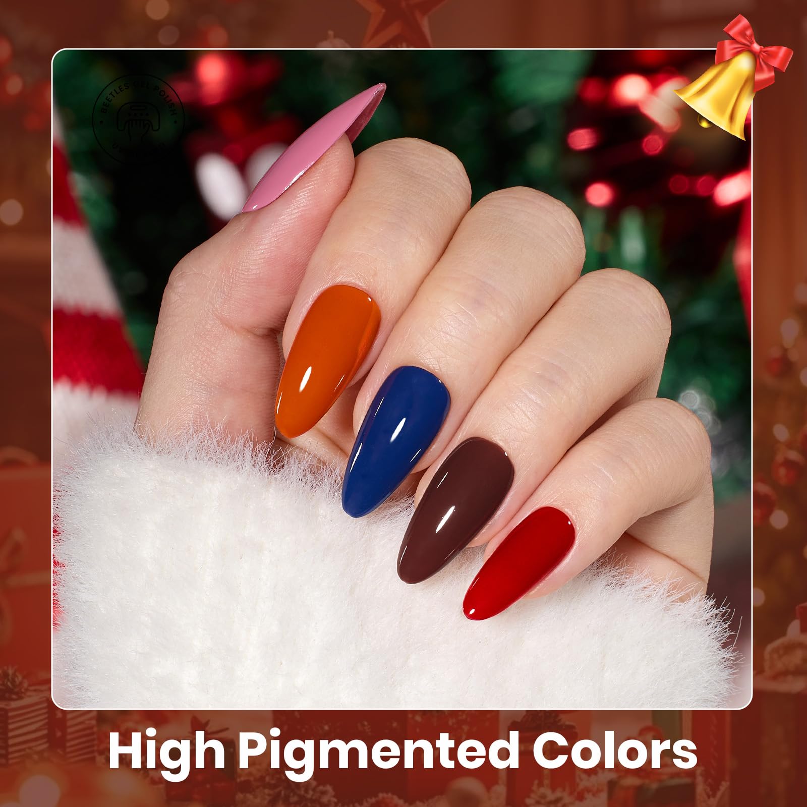 Gel Nail Polish Kit - 23 Pieces Warm Colors with Base & Top Coat - Image 3