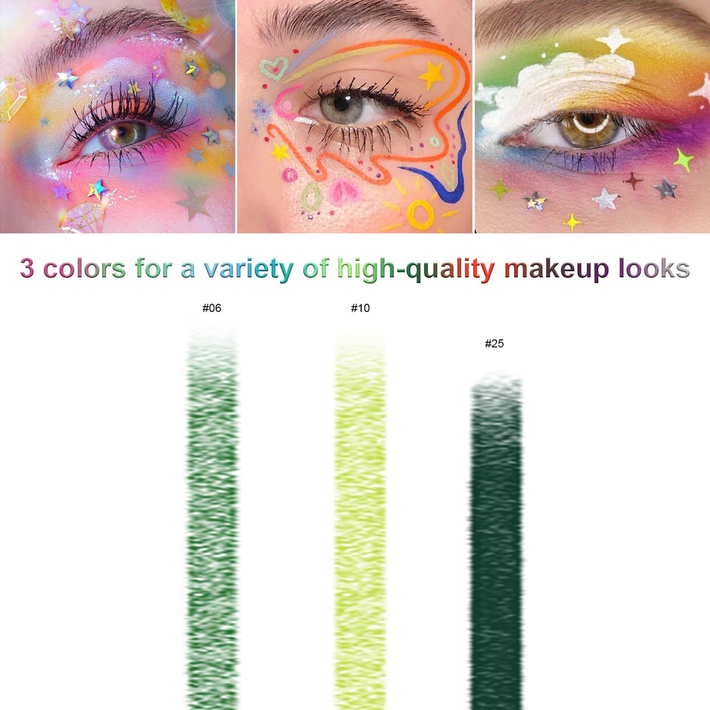 Metallic Glitter Eyeliner Pen Set - 3 Colors - Image 4