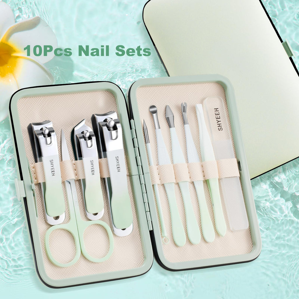 Manicure Set - 10 Pieces Stainless Steel with Travel Case - Image 6