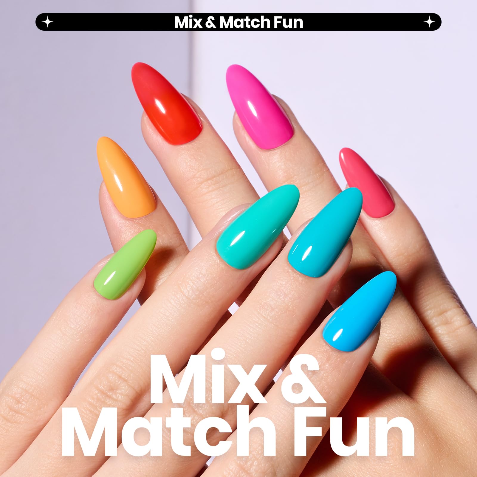 Neon Nail Polish Set - 12 Colors Quick Dry - Image 3