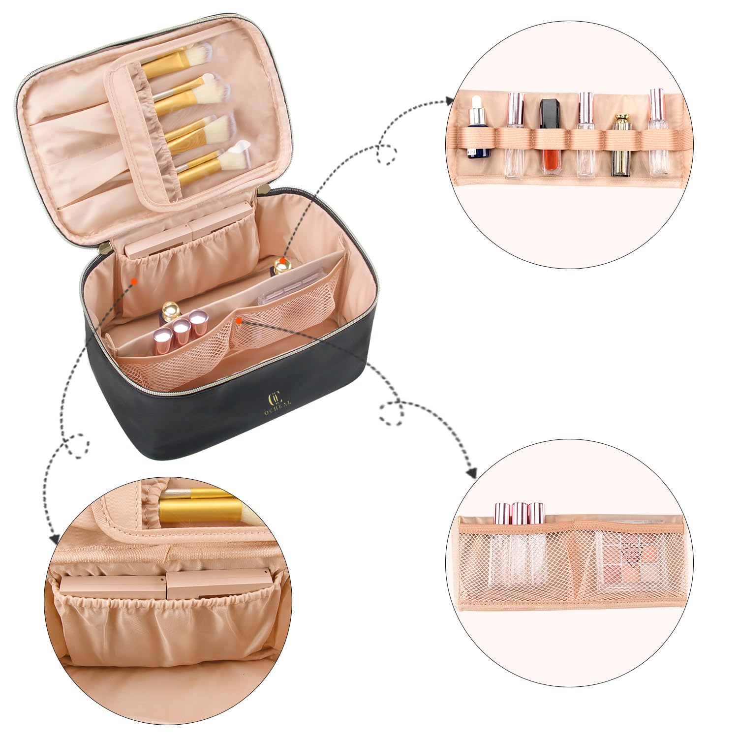 Portable Cosmetic Bag - Large Capacity Makeup Organizer - Image 3
