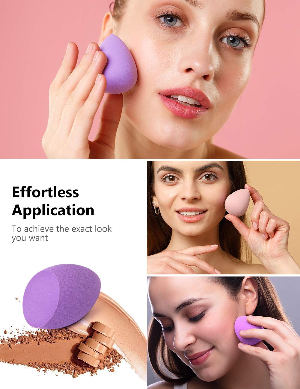 Makeup Sponge Blender Set - 10 Pieces Multicolor - Image 6