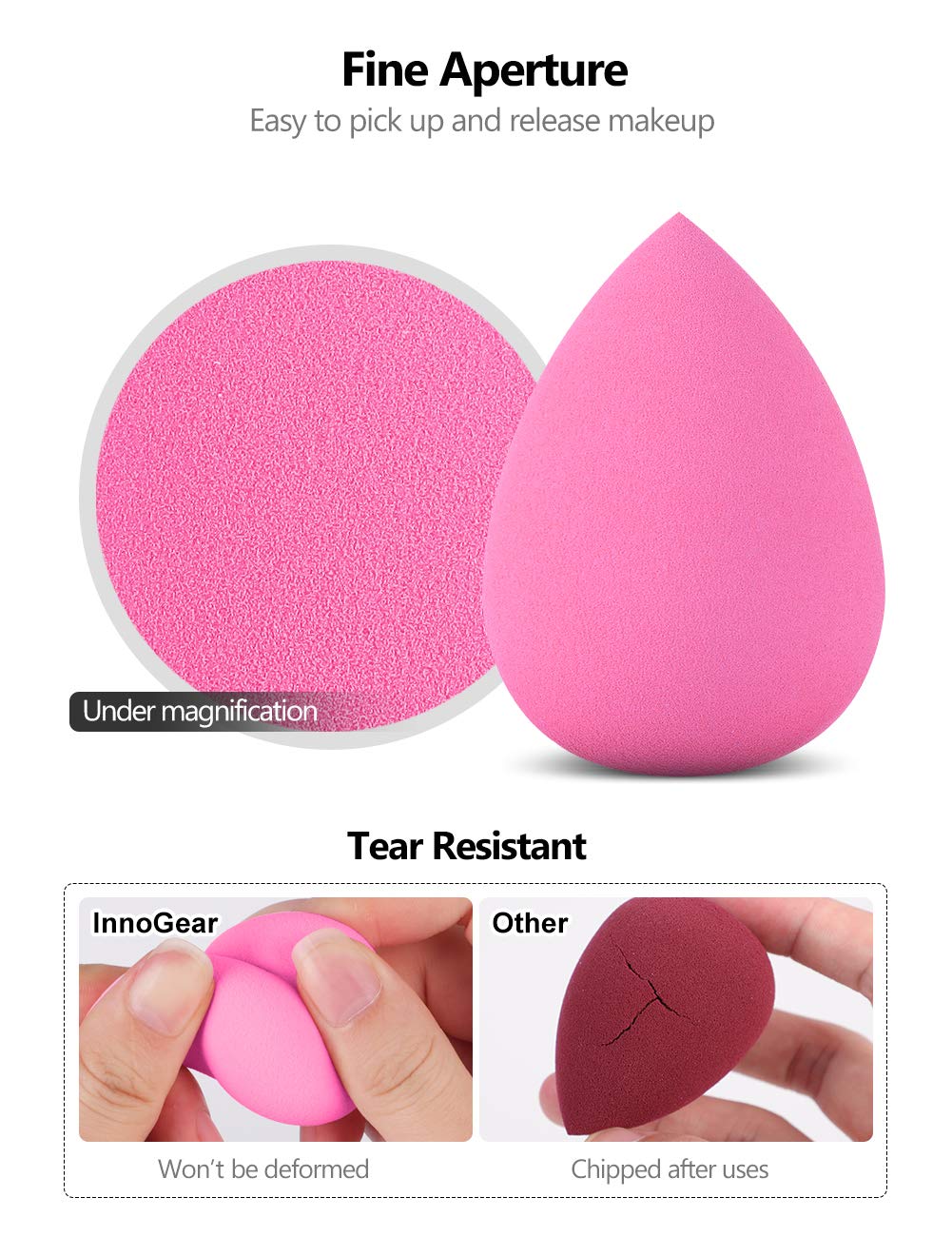 Makeup Sponge Blender Set - 10 Pieces Multicolor - Image 3