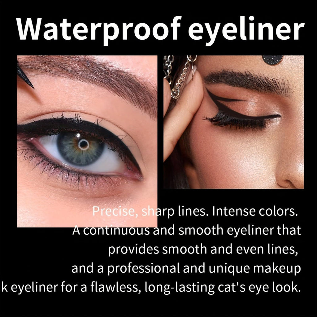2-in-1 Eyeliner & Mascara Set - Waterproof Matte Black - Image 3