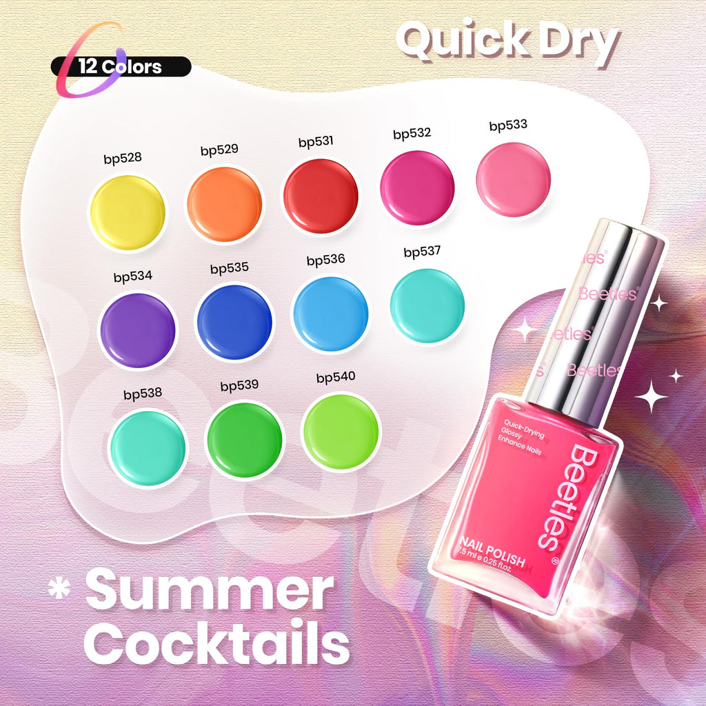 Neon Nail Polish Set - 12 Colors Quick Dry - Image 2