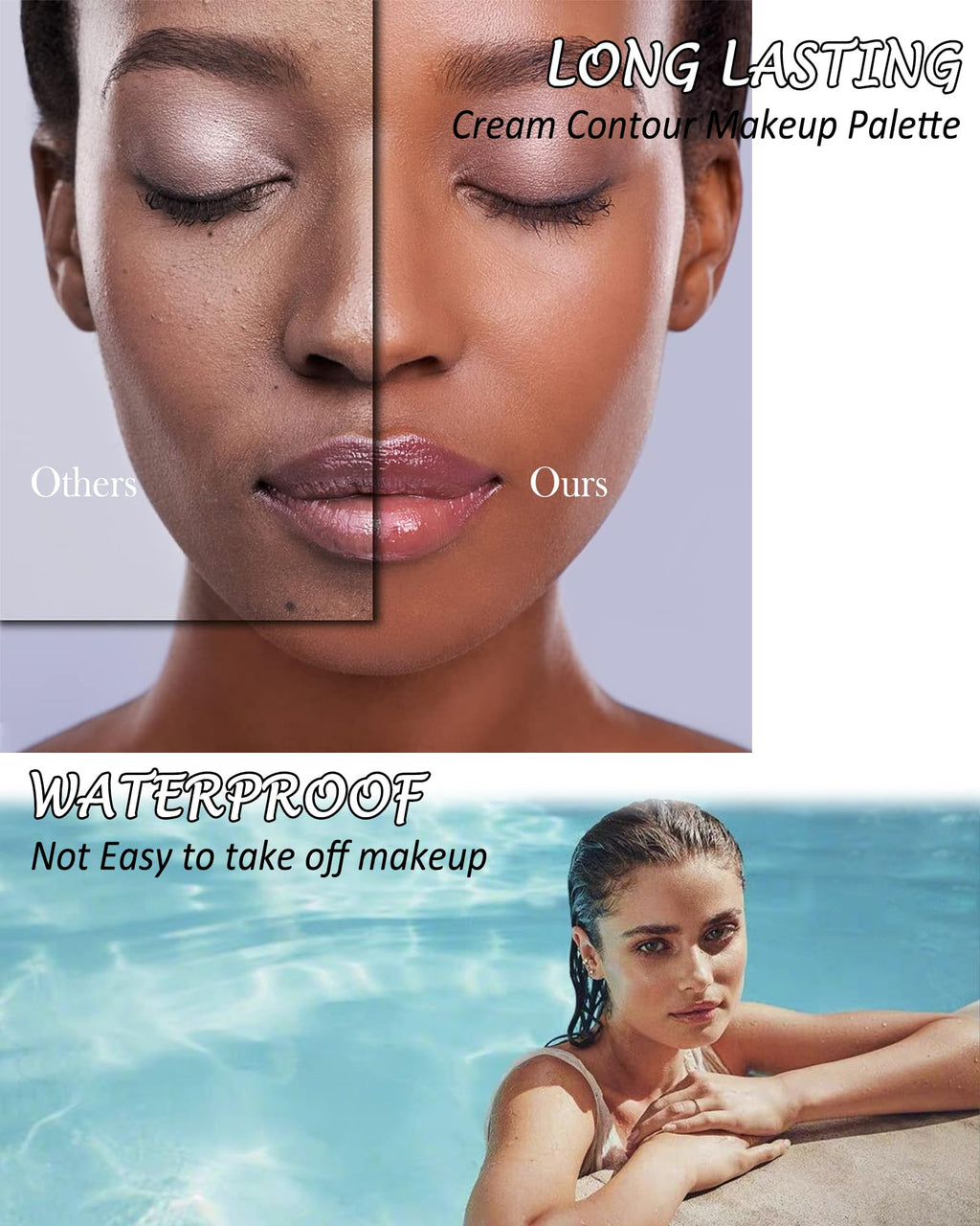 Full Coverage Cream Contour Palette - Sculpt & Highlight - Image 4