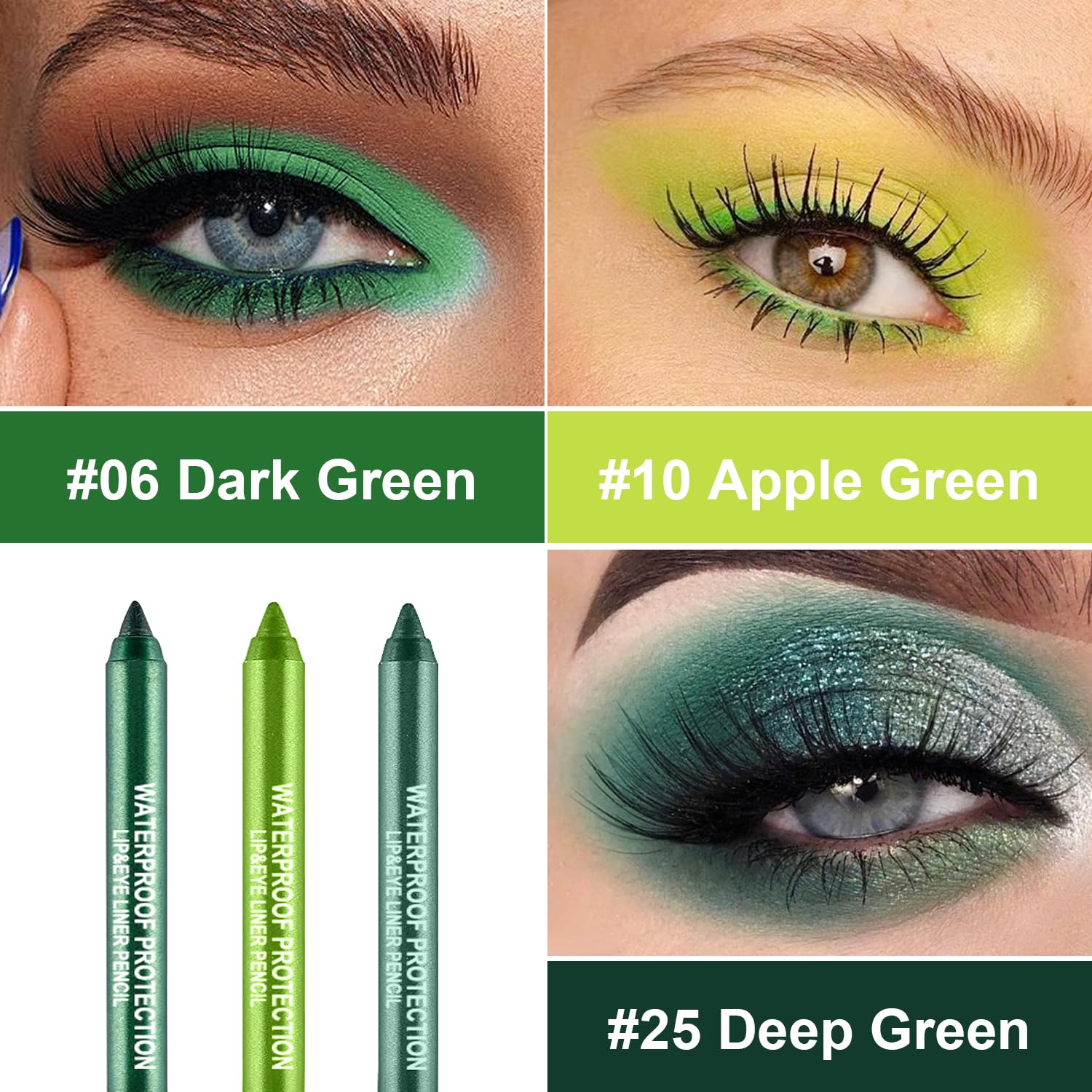 Metallic Glitter Eyeliner Pen Set - 3 Colors - Image 2