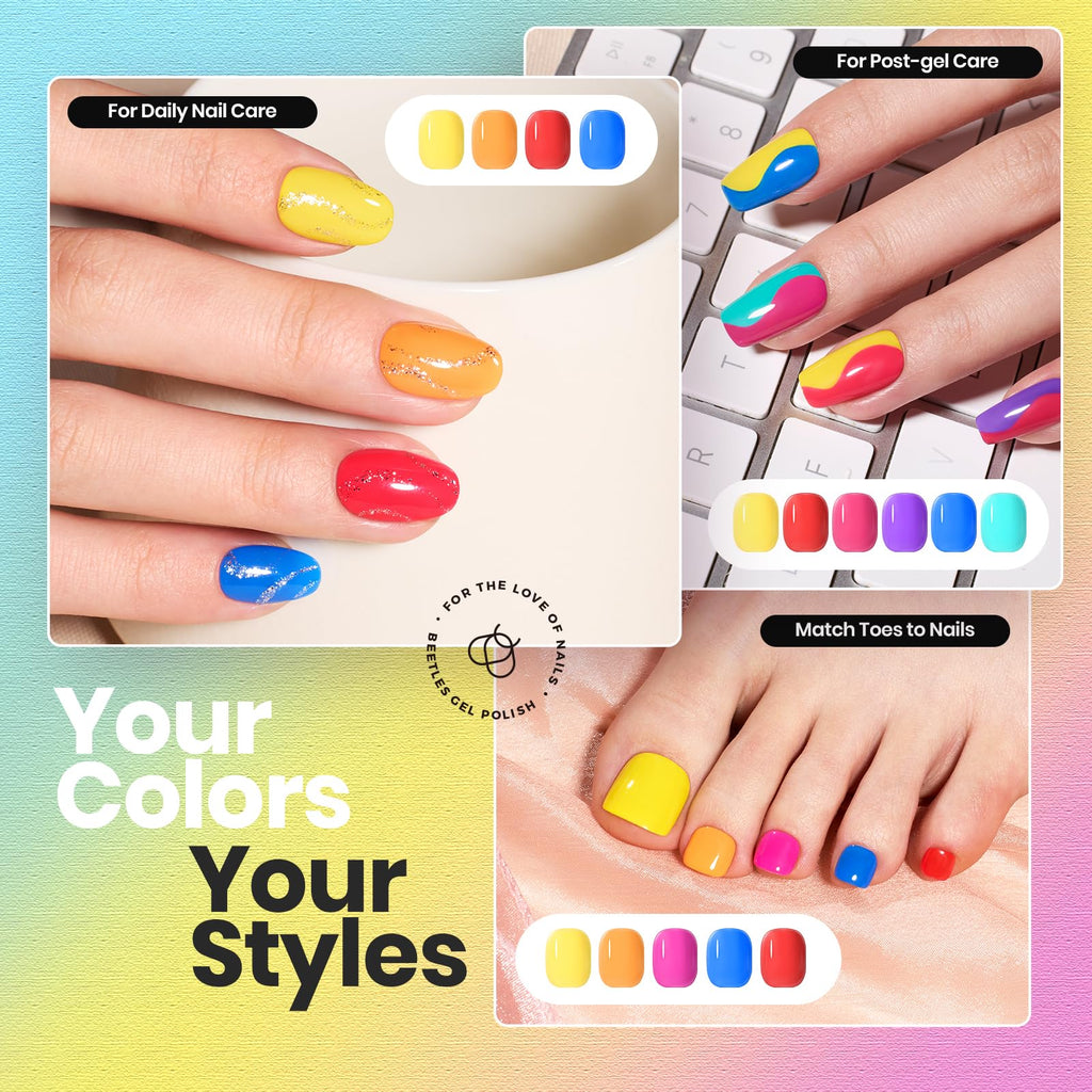 Neon Nail Polish Set - 12 Colors Quick Dry - Image 4
