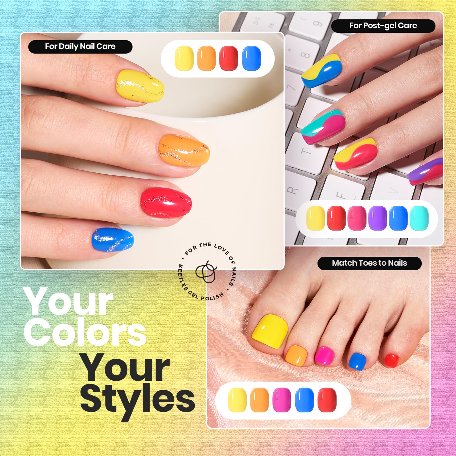 Neon Nail Polish Set - 12 Colors Quick Dry - Image 4