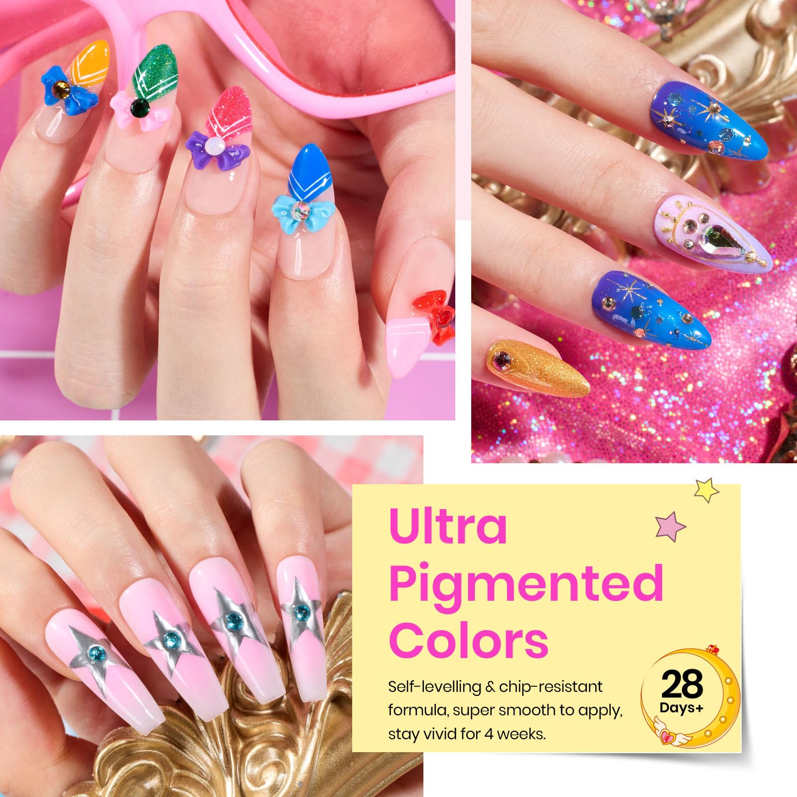 Gel Nail Polish Set - 20 Colors with Stickers & Tools - Image 3