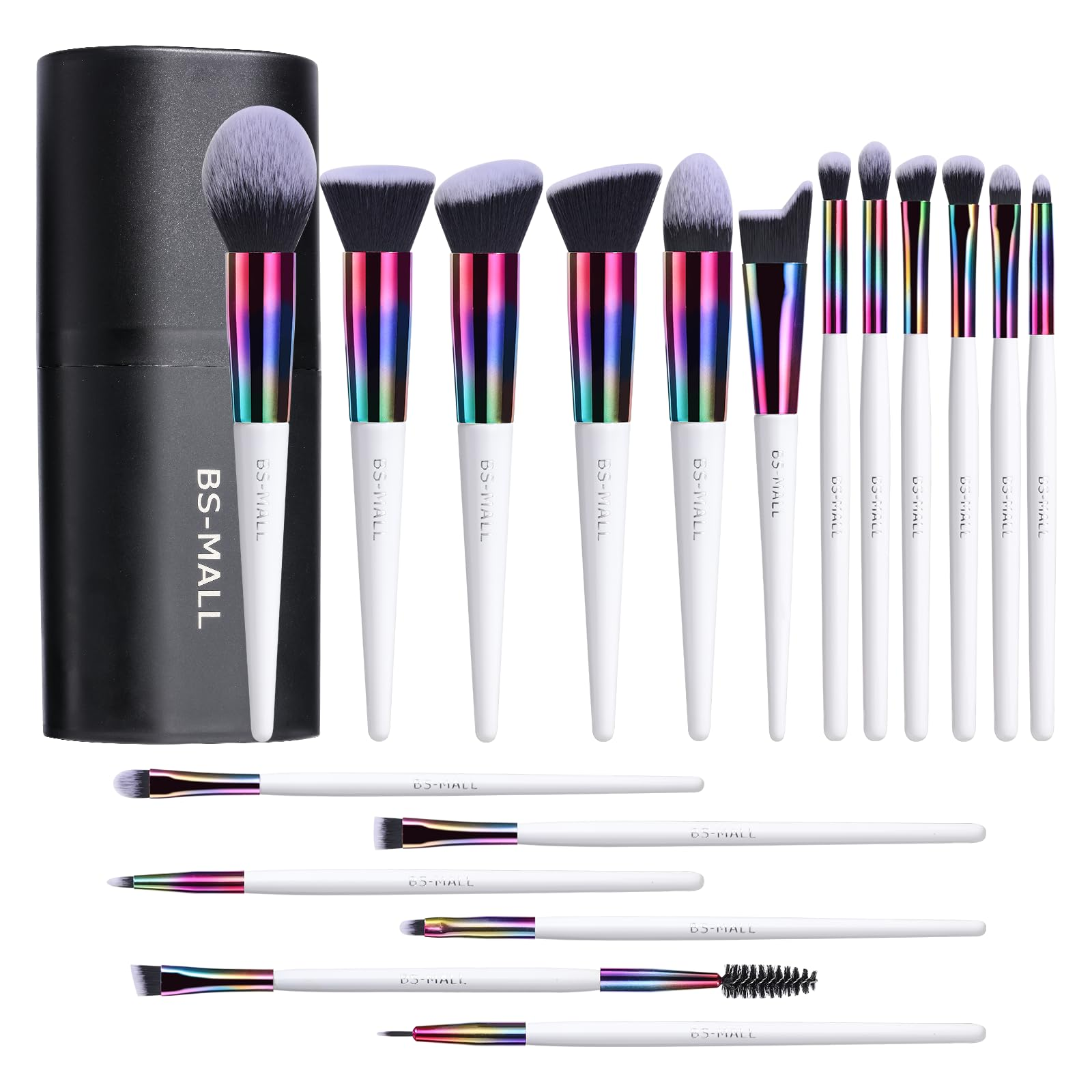 Premium Makeup Brush Set - 18 Pieces Synthetic