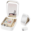 Travel Makeup Bag with LED Mirror - 3 Light Settings