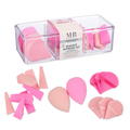 16-Piece Makeup Blender Set with Organizer - Pink